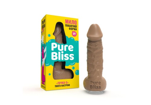 Pure Bliss Mini - Крафтовое мыло-член с присоской (коричневый) - sex-shop.ua
