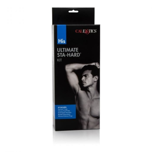 California Exotic Novelties His Ultimate Sta-Hard Kit - Набор для увеличения члена и удовольствия, 19.8х5.8 см
