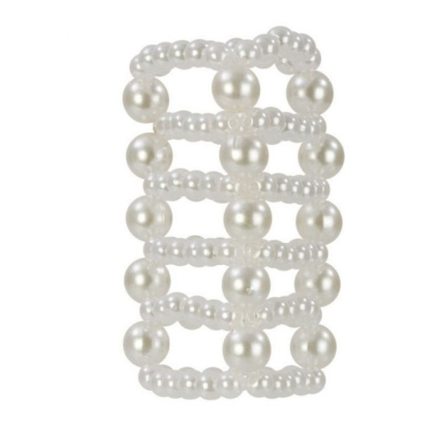 CalExotics Basic Essentials Pearl Stroker Beads - стимулююча насадка на член велика, 7х3.8 см - купити в Україні | Секс шоп SEX-SHOP.ua