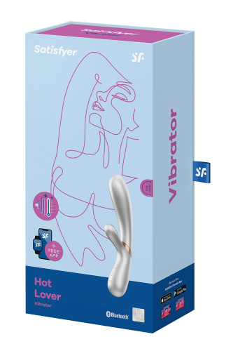 Satisfyer Hot Lover - Вибратор с согревающим эффектом, 20х3.5 см (шампань) - sex-shop.ua