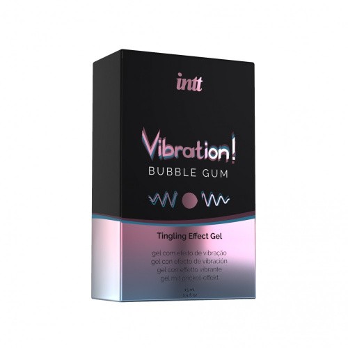 Intt Vibration Bubble Gum - Рідкий вібратор зі смаком жуйки, 15 мл