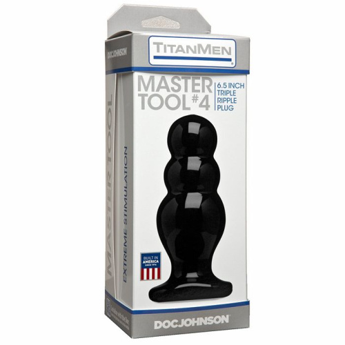 Doc Johnson Titanmen Tools Master - Анальний стимулятор 16.8х6.6 см (чорний)