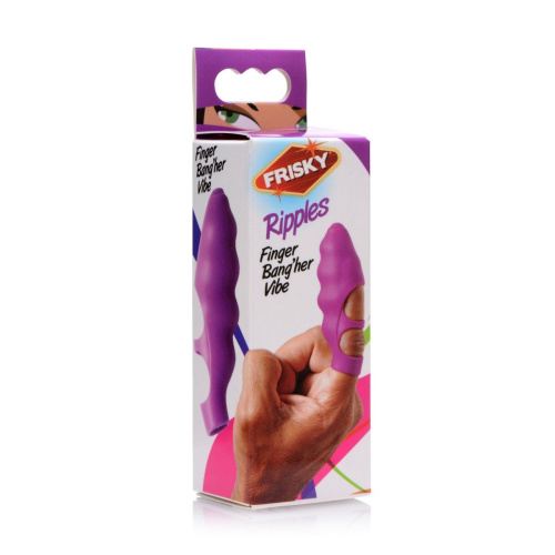 FR Finger Bang-her Vibe Purple - Вібростимулятор на палець, 8,9 см (фіолетовий)