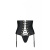 Passion Celine Set With Open Bra - Шикарний пояс для панчох з корсетною шнурівкою, 6XL/7XL (чорний)