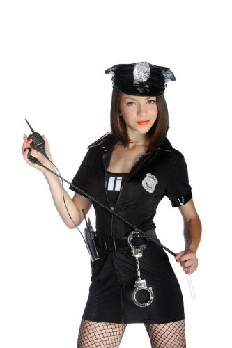 Секси-костюм Police S/M (черный)