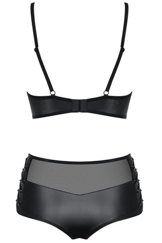 Obsessive Leatheria set - комплект сексуальної білизни, L/XL (чорний) - купити в Україні | Секс шоп SEX-SHOP.ua