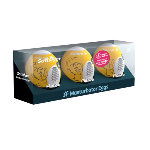 Satisfyer Masturbator Egg 3er Set Fierce - Набір мастурбаторів яєць, 3 шт