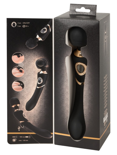 Cleopatra Wand Massager - Универсальный вибромассажер, 24.2х4.3 см (черный) - sex-shop.ua