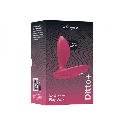 We-Vibe Ditto+ Cosmic Pink + Лубрикант 50 мл - Анальный смарт-вибратор, 8,8 см (розовый) - sex-shop.ua