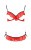 Passion Exclusive Cherry Set OpenBra - Комплект еротичної білизни: бюстгальтер з відкритими грудьми та стрінги, S/M (червоний) - купити в Україні | Секс шоп SEX-SHOP.ua