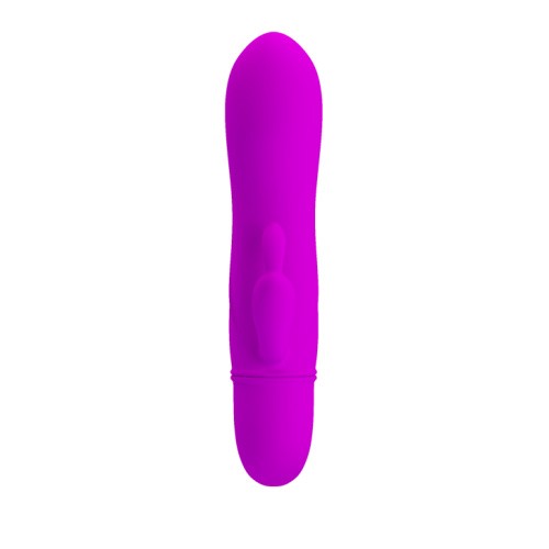 Pretty Love Caesar Vibrator - Маленький вибратор-кролик, 11.5х2.5 см (фиолетовый) - sex-shop.ua