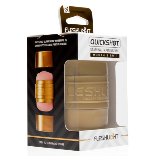 Fleshlight Quickshot STU, мастурбатор для пар та мінету, 11х6 см