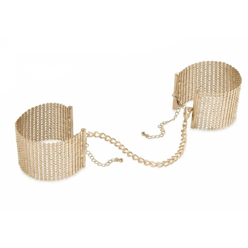Bijoux Indiscrets Desir Metallique Handcuffs - Gold - Наручники металеві (золотисті)