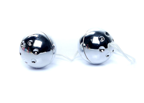 Duo-Balls Silver - Вагінальні кульки, 3,5 см (сріблястий)