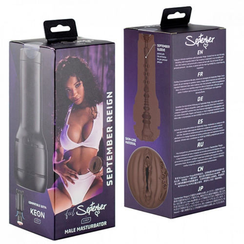 Kiiroo Feel September Reign - Мастурбатор копия вагины порнозвезды, 22х8.4 см