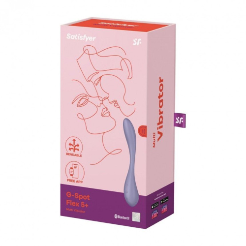 Satisfyer G-Spot Flex 5+ - Універсальний вібратор, 15х3.4 см (бузковий)