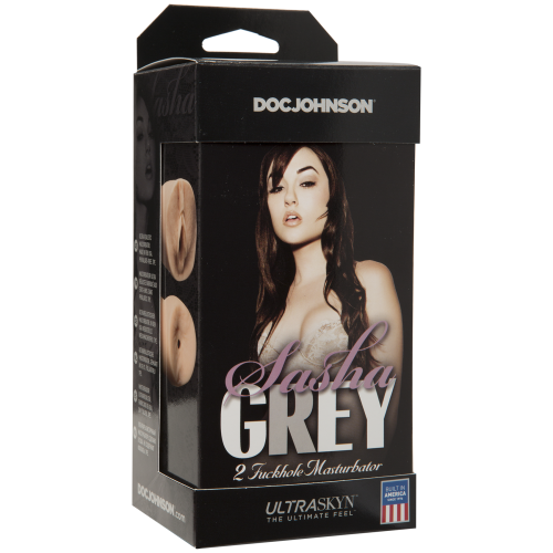 Doc Johnson Sasha Grey Ultraskyn 2 Fuckhole - двойной мастурбатор, 15.7х6.4 см (телесный)