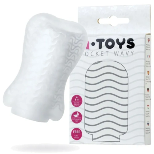Toyfa A-Toys Pocket Wavy - Мастурбатор, 7.8 см (растягивается до 30 см)