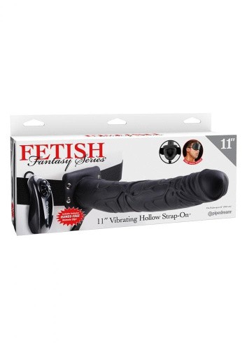 Fetish Fantasy Series 11 Vibrating Hollow - Полый страпон с вибрацией, 27.9х4.8 см