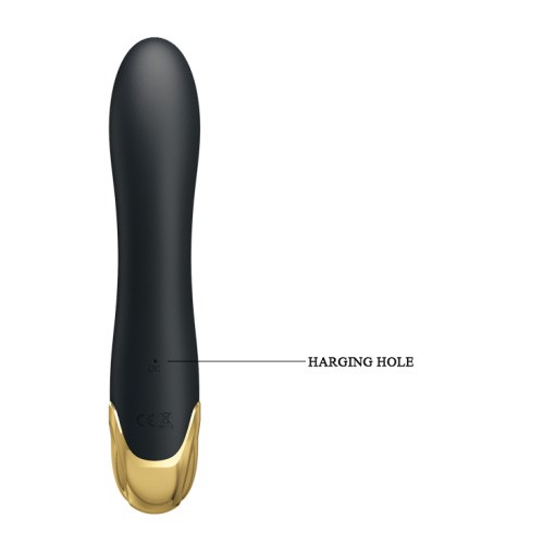 Pretty Love Royal Pleasure Vibrator - Вибратор-кролик с позолоченной рукояткой, 19.2х3.8 см (черный)