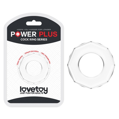 LoveToy - Power Plus Cockring 4 Clear - Ерекційне кільце, 2 см - купити в Україні | Секс шоп SEX-SHOP.ua