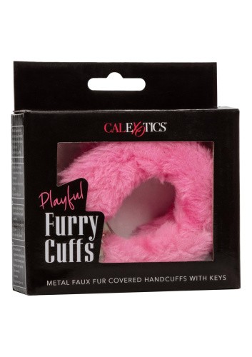 CalExotics Furry Cuffs - Наручники (розовые) - sex-shop.ua