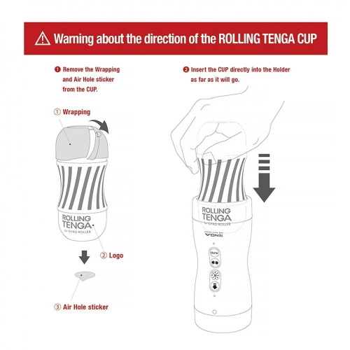 Tenga Vacuum Gyro Roller - Аккумуляторная насадка для мастурбатора, 19х8.6 см
