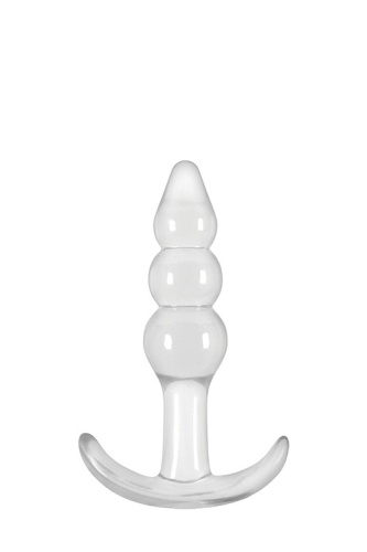 Ns Novelties Jelly Rancher T-plug Ripple - Анальная пробка, 7,6х3,2 см (прозрачный) - sex-shop.ua