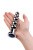Toyfa Metal - Большая серебристая анальная пробка ёлочка с камнем, 12.5х3.4 см (синий)
