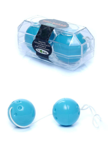Boss Duo-Balls Light Blue - Вагинальные шарики, 21х3,3 см (голубой) - sex-shop.ua