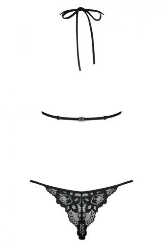 Эротическое боди Obsessive Imperia, S/M (черный)