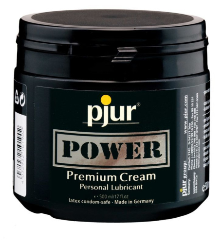 Pjur Power Premium Cream - змазка для фістингу та анального сексу на гібридній основі, 500 мл