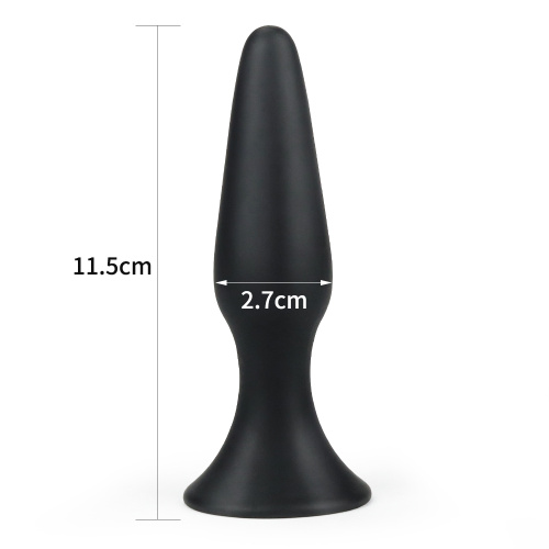 LoveToy Lure Me Silicone Anal Plug S - Анальная пробка, 11.5х2.7 см (чёрная)