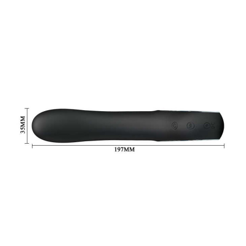 Pretty Love Alston Vibrator Black - Классический вибратор, 19.7х3.5 см (чёрный) - sex-shop.ua