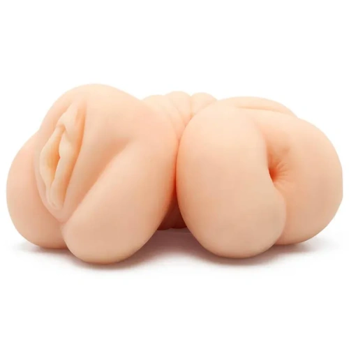 Bangers Snug Double Fucker - Мастурбатор вагина и попка, 18х7,6 см (телесный) - sex-shop.ua