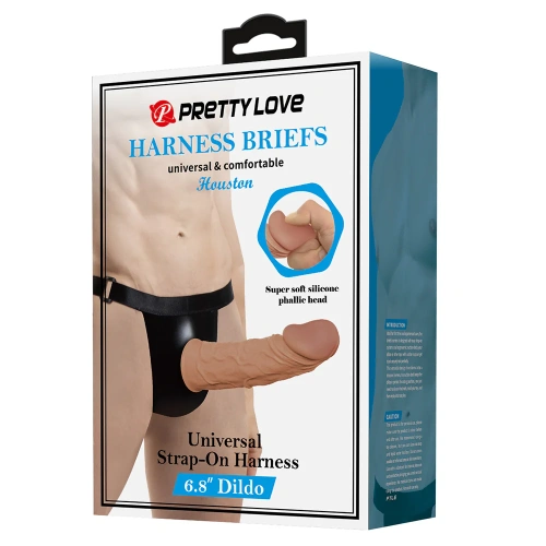 Страпон Pretty Love Harness Briefs Houston 6.8"