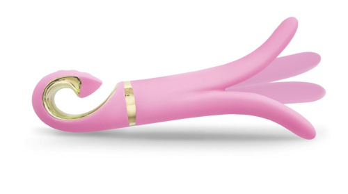 Gvibe 3 - анатомический вибромассажер, 17х3.5 см (розовый) - sex-shop.ua