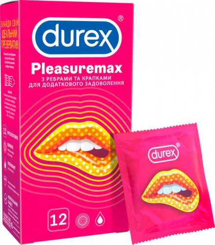 Durex №12 Pleasuremax - Рельєфні презервативи, 12 шт