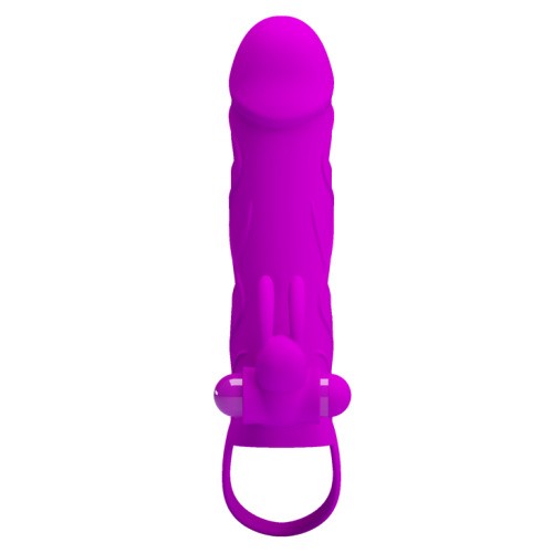 Pretty Love 5,5 "Vibrating Penis Sleeve Purple - Насадка на пенис, 14 см (фиолетовый)