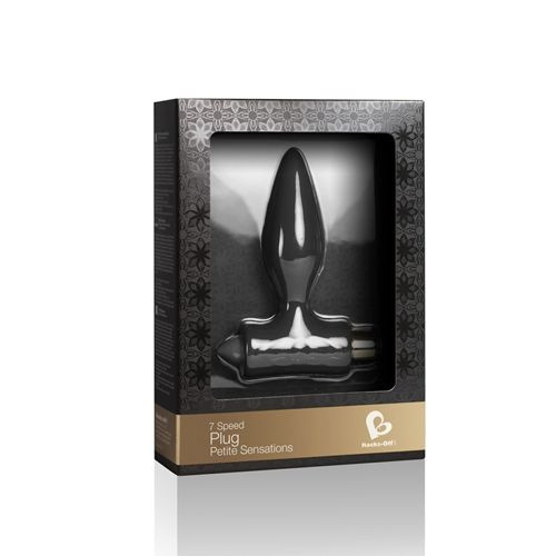 Rocks Off Petite Sensations Plug Black - анальная пробка со съемной вибропулей, 10х2 см (чёрный)