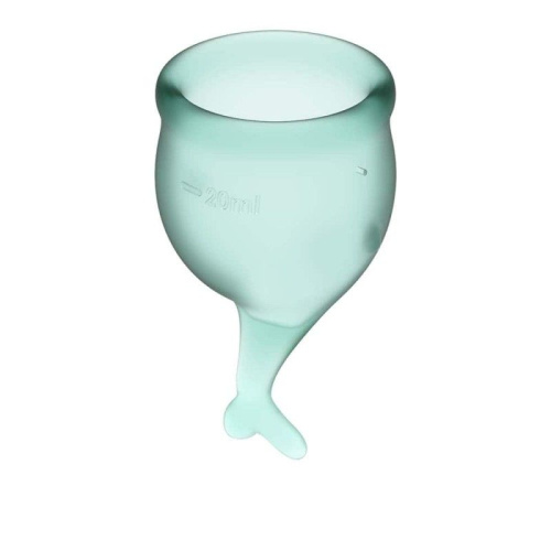 Satisfyer Feel Secure - набор менструальных чаш, 15 мл и 20 мл (темно-зеленый) - sex-shop.ua