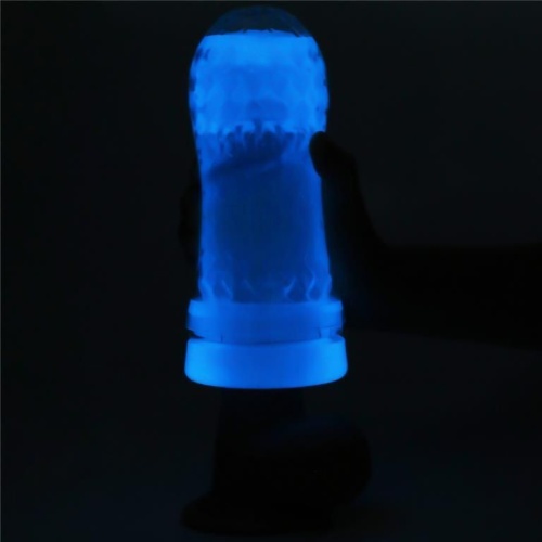 LoveToy Lumino Play Masturbator Crystal Pocketed - мастурбатор, светящийся в темноте, 20.5х8 см (прозрачный)