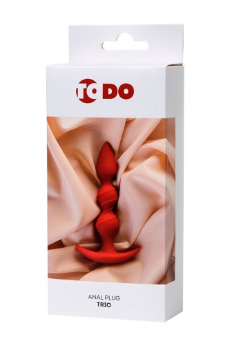 ToDo By Toyfa Trio - Анальна пробка, 13х3.3 см (червоний) - купити в Україні | Секс шоп SEX-SHOP.ua