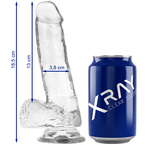 Фаллоимитатор XRay, 18 см (прозрачный)