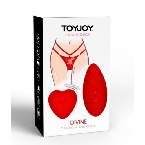 TOYJOY Divine Panty Vibe - Вібратор в трусики з дистанційним керуванням, 9 см (червоний)