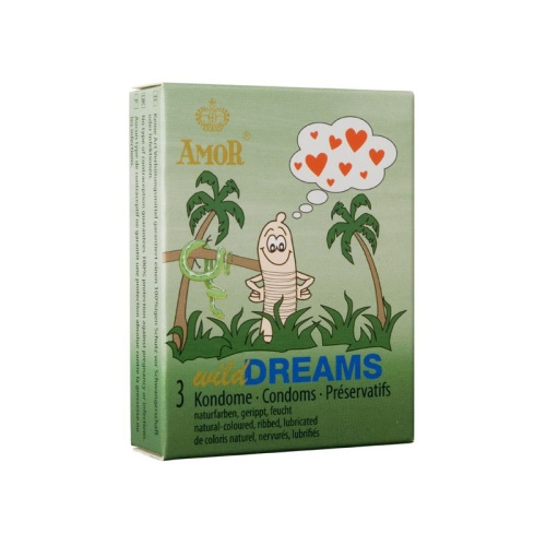 Amor Wild Dreams – ребристі презервативи, 3 шт.