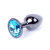 Металлическая анальная пробка Boss Jewellery Dark Silver Plug - размер S