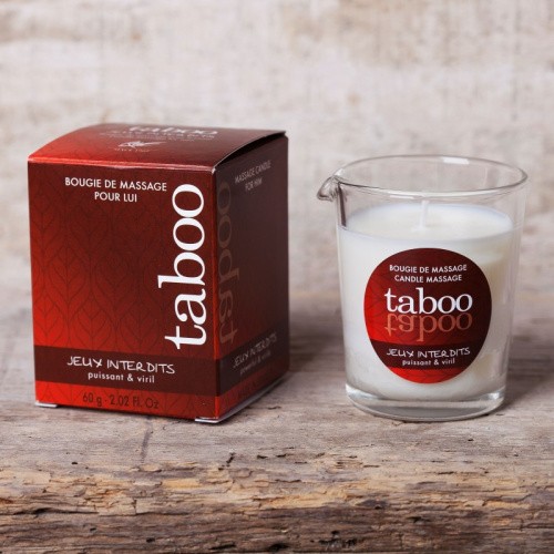 Ruf Taboo Jeux Interdits - Массажная свеча для мужчин с ароматом афродизиака дикого лишайника, 60 г - sex-shop.ua