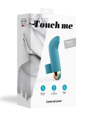 Love To Love Touch Me Petrole - перезаряжаемый вибратор на палец, 8,6х5,3 см (голубой) - sex-shop.ua