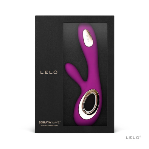 Lelo Soraya Wave - шикарний вібратор-кролик, 21.8х4.6 см (малиновий)